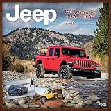 Jeep 2021 12 X 12 Inch Monthly Square Wall Calendar Offroad Motor Car