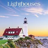 Lighthouses 2021 12 X 12 Inch Monthly Square Wall Calendar With Foil Stamped Cover Ocean Sea Coast