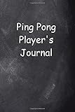 Ping Pong Players Journal Chalkboard Design Notebook Diary Blank Book