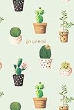 Journal Green Cactus Notebook 175page Collegeruled Cactus Journal Cactus Journals Volume 1