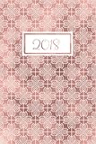 2018 Diary Planner Journal Wo2p Week On 2 Pages A5 Rose Gold Geometric Pattern Cover