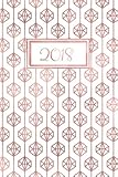 2018 Diary Planner Journal Wo2p Week On 2 Pages A5 Rose Gold Geometric Pattern Cover