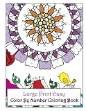 Large Print Easy Color By Number Coloring Book Premium Adult Coloring Books Volume 23