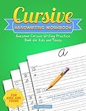 Cursive Handwriting Workbook Awesome Cursive Writing Practice Book For Kids And Teens Capital Lowercase Letters Words And Sentences With Fun Jokes Riddles Cursive Writing Workbook
