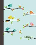 Sketchbook Singing Birds 8x10 Blank Journal With No Lines Journal Notebook With Unlined Pages For Drawing And Writing On Blank Paper