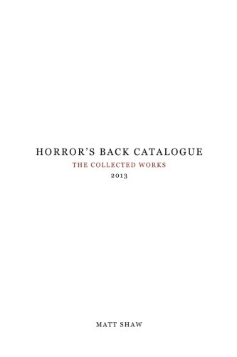 Horror's Back Catalogue: 2013 book cover