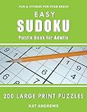 Easy Sudoku Puzzle Book For Adults 200 Large Print Puzzles