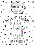 Carnet De Notes Pointills A4 Licorne Dot Point Bullet Journal Dot Grid Hello My Firends Im A Unicorn 160 Pages Couverture Souple Finition Planner Planning Organizer Journal