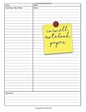 Cornell Notebook Paper College Ruled Composition Notebook 110 Cornell Note Paper Pages 85 X 11 Durable Matte Cover Best Note Taking Notebooks Volume 2