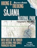 Hiking Trekking In Sajama National Park Bolivia Andes Topographic Map Atlas Both Sides Of The Border Lauca National Park Chile Parinacota Volcano 150000 Trails Hikes Walks Topographic Map