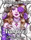 Vampires A Grayscale Coloring Book With Sexy Vampire Women Dark Fantasy Romance And Haunting Gothic Scenes For Relaxation