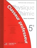 Physiquechimie 5e Classeur Du Professeur