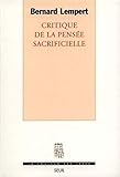 Critique De La Pens%C3%A9e Sacrificielle