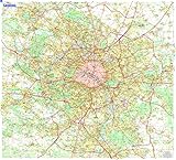 Carte Plastifie Roule Grande Banlieue De Paris