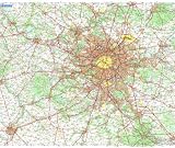 Carte Plastifie Roule Environs De Paris