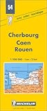 Carte Routire Cherbourg Caen Rouen 54 1200000
