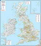 Great Britain Ireland Michelin Rolled Tubed Wall Map Paper