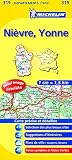 Carte Departements Nievre Yonne