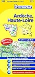 Michelin Carte Departement 331 Ardeche Hauteloire 1cm 15km