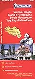 Slovenia Croatia Bosnia Michelin National Map 736