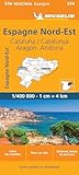 Carte Espagne Catalogne, Aragon, Andorre Michelin