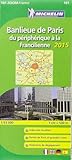 Carte Banlieue De Paris , Du P%C3%A9riph%C3%A9rique %C3%A0 La Francilienne Michelin 2015