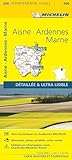 Carte Aisne, Ardennes, Marne Michelin