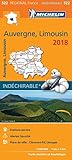 Carte Auvergne, Limousin Michelin 2018