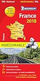 Carte France Ind%C3%A9chirable Michelin 2018