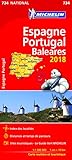 Carte National Espagne Portugal Bal%C3%A9ares Michelin 2018
