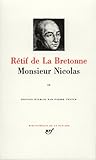 Rtif De La Bretonne Monsieur Nicolas Tome 2 Sixime Dixime Poque