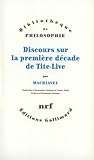 Discours Sur La Premi%C3%A8re D%C3%A9cade De Tite Live