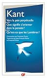 Vers La Paix Perptuelle Que Signifie Sorienter Dans La Pense Questce Que Les Lumires Et Autres Textes