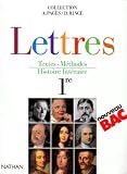 Lettres 1re Textes Mthodes Histoire Littraire