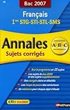 Franais 1e Sttstistlsms Annales Corrigs Bac 2007
