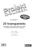 Projekt Deutsch Allemand 1e 20 Transparents Accompagns De Fiches Duplicables Pour La Classe Et De Fiches Dexploitation Pour Lenseignant