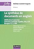 La Synthse De Documents En Anglais Mthode Et Exercices Concours Centralesuplec E3a X Et Ens Mthode Et Exercices Concours Centralesuplec E3a Ccp Banque Pt X Et Ens