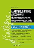 La Physique Chimie Aux Concours   Programme 1re Ann%C3%A9e   Annales Corrig%C3%A9es