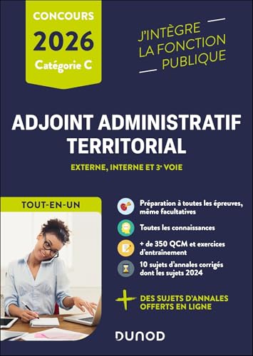 Concours Adjoint administratif territorial 2026 — Tout-en-un
