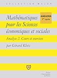 Mathmatiques Pour Les Sciences Conomiques Et Sociales Algbre Cours Et Exercices