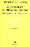 Dictionnaire De Litt%C3%A9rature Grecque Ancienne Et Moderne