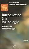Introduction La Lexicologie Smantique Et Morphologie