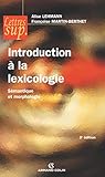 Introduction La Lexicologie Smantique Et Morphologie