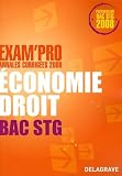 Economie Droit Bac Stg Annales Corriges