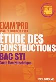 Etude Des Constructions Bac Sti Gnie Lectrotechnique Annales Corriges