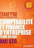 Comptabilit Et Finance Dentreprise Etude De Cas Bac Stg Annales Corriges