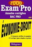 Exampro 2000 Annales Corriges Conomiedroit Bac Pro