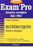 Exampro Numro 23 2002 Annales Corriges Bac Pro Mathmatiques Sciences Physiques