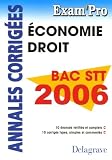 Economiedroit Bac Stt 2006 Annales Corriges