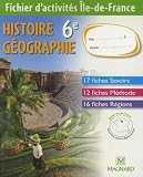 Histoire Gographie 6e Fichier Dactivits Iledefrance